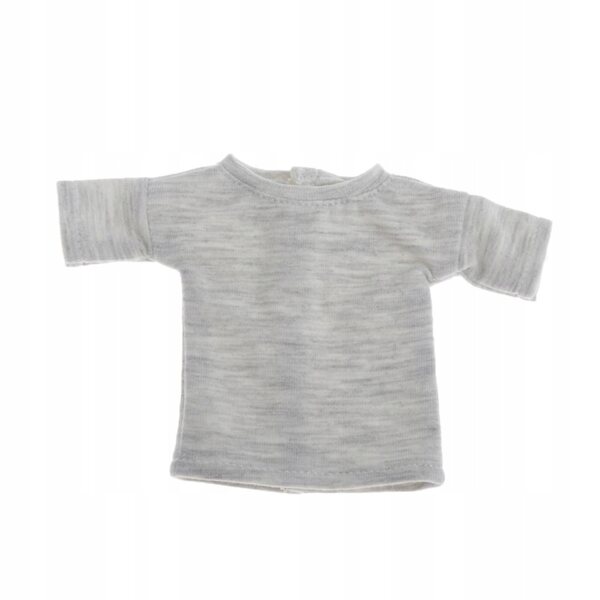 Casual grijs t-shirt voor 1/6 Blythe BJD poppen, handgemaakte kleding