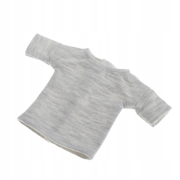Casual grijs t-shirt voor 1/6 Blythe BJD poppen, handgemaakte kleding