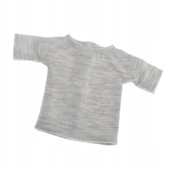 Casual grijs t-shirt voor 1/6 Blythe BJD poppen, handgemaakte kleding