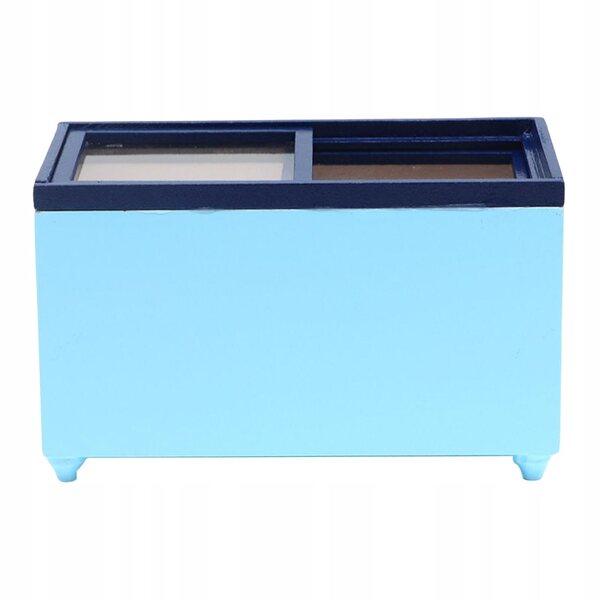 Cottage per bambole con congelatore miniatura 1:12 decorativo e realistico blu