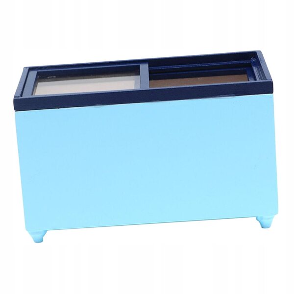 Cottage per bambole con congelatore miniatura 1:12 decorativo e realistico blu