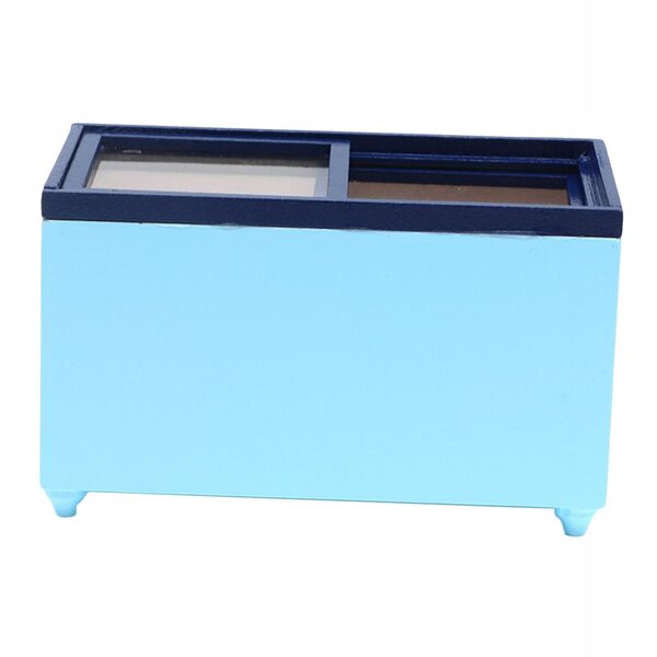Cottage per bambole con congelatore miniatura 1:12 decorativo e realistico blu