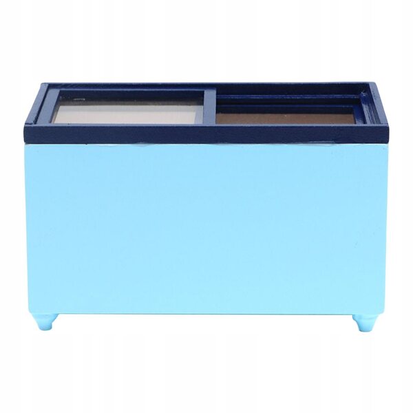 Cottage per bambole con congelatore miniatura 1:12 decorativo e realistico blu