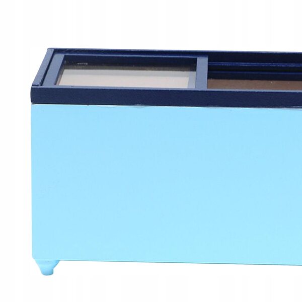 Cottage per bambole con congelatore miniatura 1:12 decorativo e realistico blu