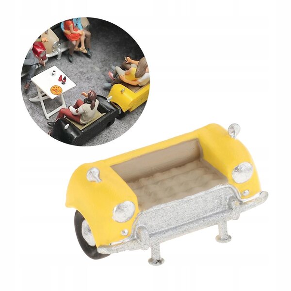 Miniatura 1:64 divano giallo diorama scena ristorante artigianale in resina