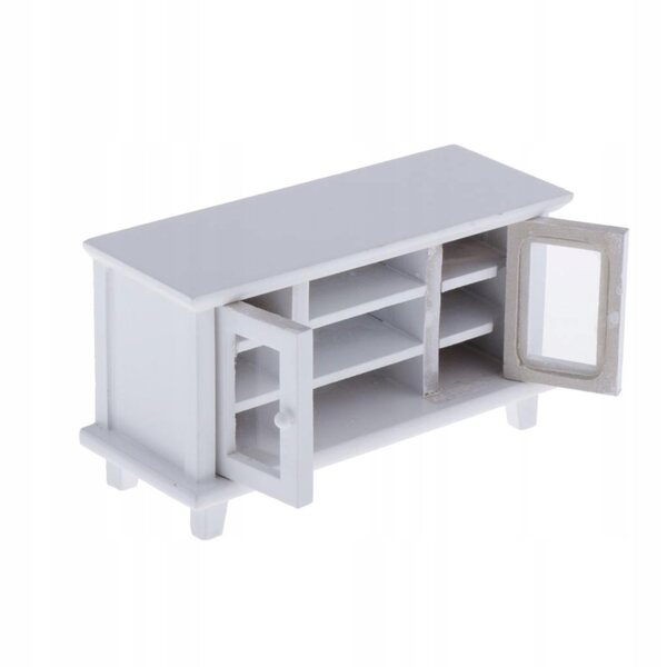 Cottage per bambole in legno 1:12 con mobili e accessori realistici