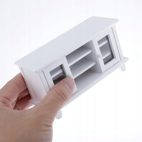 Cottage per bambole in legno 1:12 con mobili e accessori realistici