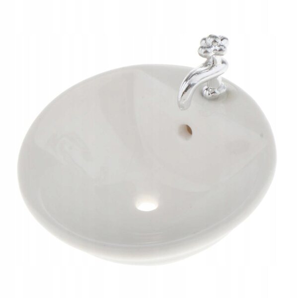 Lavabo in miniatura in scala 1:12 per casa delle bambole, ceramica, 4x2 cm