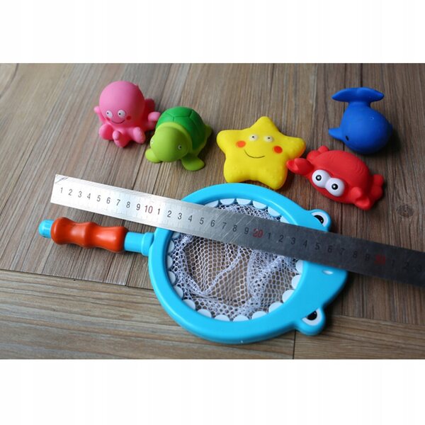 Lot de 6 jouets de bain animaux en bois multicolores pour enfants