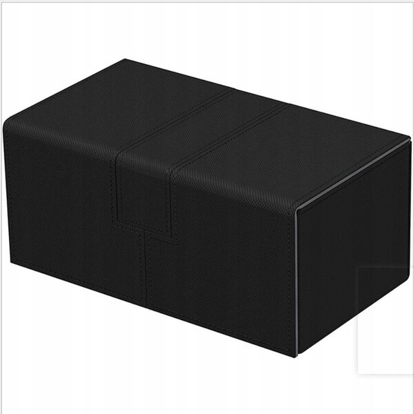 Organizer in PU Velvet per Carte da Gioco con 3 Scomparti Nero