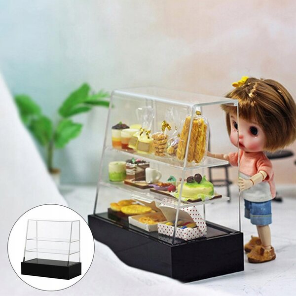 Küchenmöbel für Puppenhäuser im Maßstab 1:12 und 1:6 mit süßer Vitrine