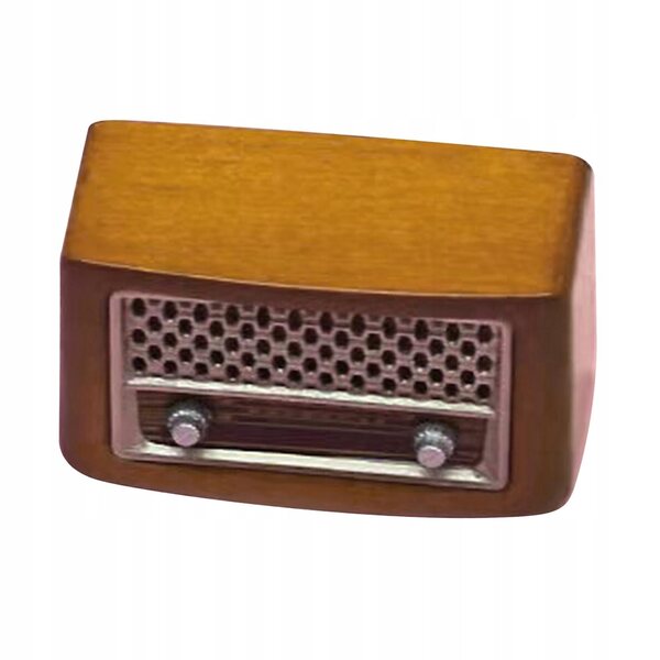 Radio in scala 1:12 per casa delle bambole, accessorio in legno ecologico
