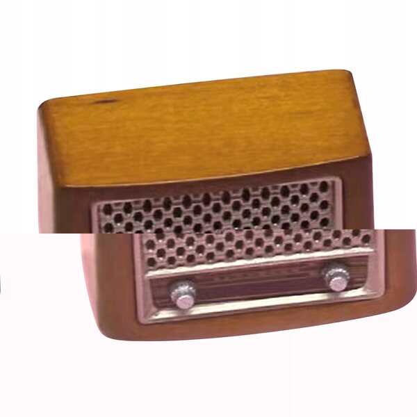 Radio in scala 1:12 per casa delle bambole, accessorio in legno ecologico
