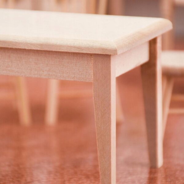 "1/12 Scale Dolls House Wooden Unpainted Desk Miniature Furniture, Kids"
