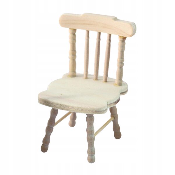 Mini sedie in legno per casa delle bambole set 6 pezzi scala 1:6 e 1:12
