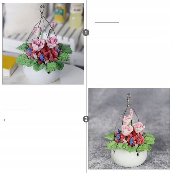 Mini vaso bonsai decorativo in resina e ferro per casa e miniatura