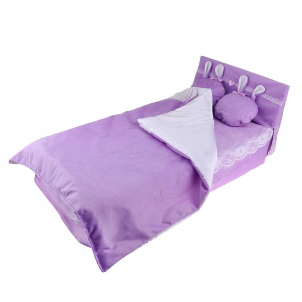 Komplettes Bettwäscheset für 60 cm große Nacht-Lolita-Puppen aus Papier und Stoff