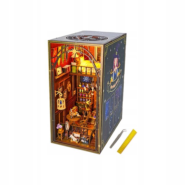 DIY-Set Buchstütze aus Holz, 3D-Mini-Heimbuchhalter für Leseecke