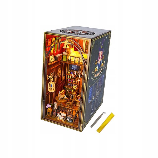 DIY-Set Buchstütze aus Holz, 3D-Mini-Heimbuchhalter für Leseecke