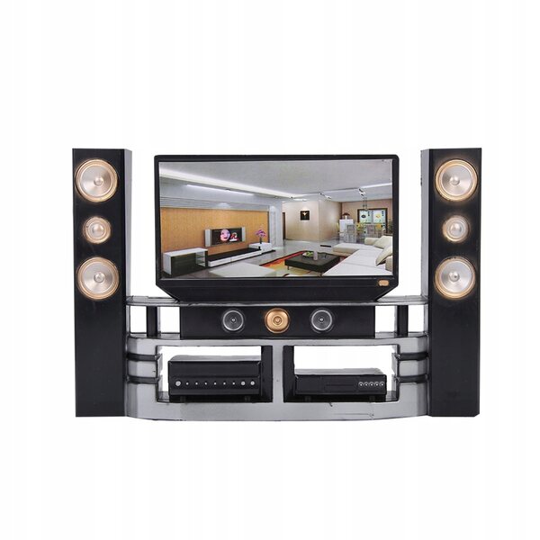 Set Miniature Mobili per Mobile TV con Giocattoli in Plastica per Casa delle Bambole