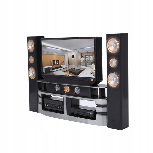 Set Miniature Mobili per Mobile TV con Giocattoli in Plastica per Casa delle Bambole