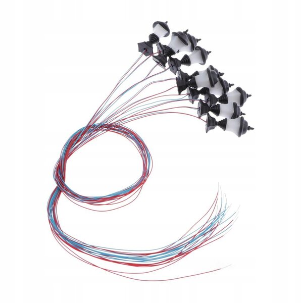 Комплект от 10 LED улични лампи с мащаб 1:100 за железопътно моделиране и пейзажни декорации