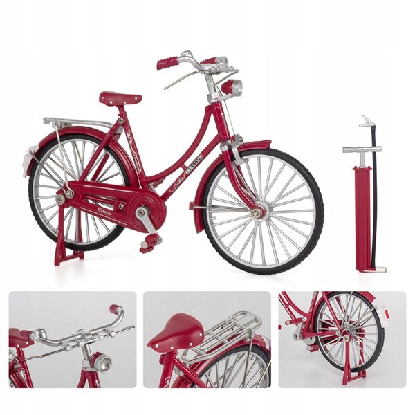 Miniatur-Vintage-Fahrradmodell im Maßstab 1:10 mit drehbarem Rad und realistischen Details