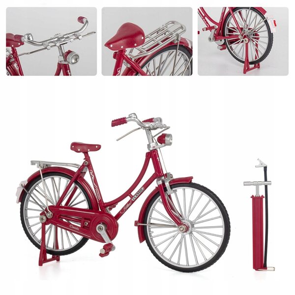 Miniatur-Vintage-Fahrradmodell im Maßstab 1:10 mit drehbarem Rad und realistischen Details