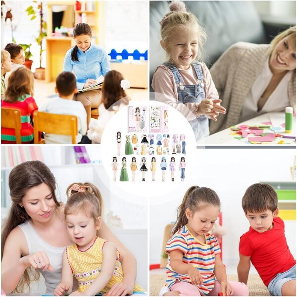 Set Bambole Magnetiche Da Vestire - Gioco Creativo e Puzzle Educativo per Bambini