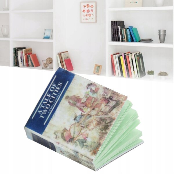 Mini libro decorativo per casa delle bambole in scala 1:12, carta ecologica