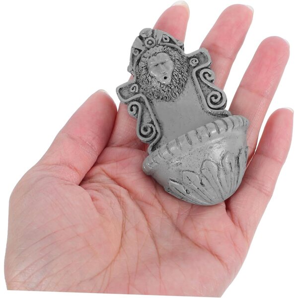 ABOOFAN Löwenkopf Miniatur-Wand- und Gartendekoration aus Kunstharz, 7,5 x 4,5 cm