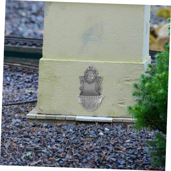 ABOOFAN Löwenkopf Miniatur-Wand- und Gartendekoration aus Kunstharz, 7,5 x 4,5 cm