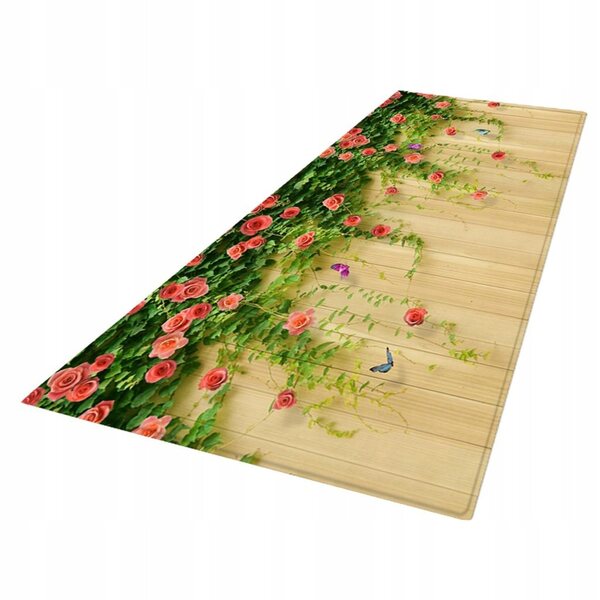 Gelbe dekorative rutschfeste Matte 40x120 cm für Schlafzimmer und Badezimmer aus Flanell