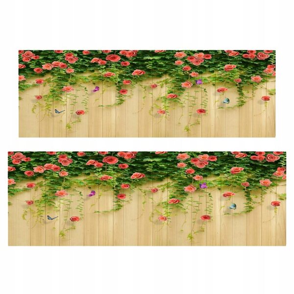 Gelbe dekorative rutschfeste Matte 40x120 cm für Schlafzimmer und Badezimmer aus Flanell