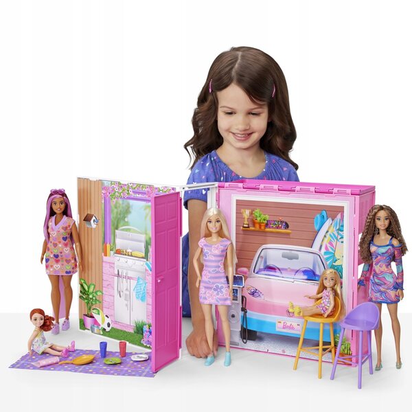 Barbie Fashionistas Stilvolle Puppe mit gemütlichem Haus Mattel für Mädchen