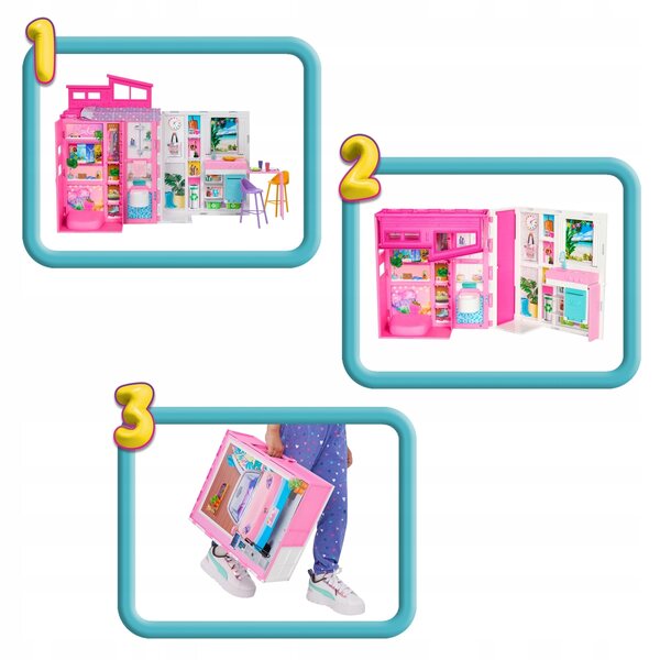Barbie Fashionistas Stilvolle Puppe mit gemütlichem Haus Mattel für Mädchen