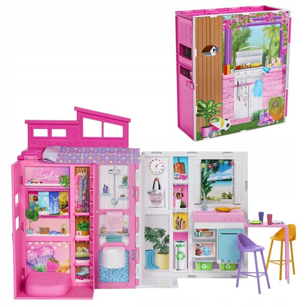 Barbie Fashionistas Stilvolle Puppe mit gemütlichem Haus Mattel für Mädchen