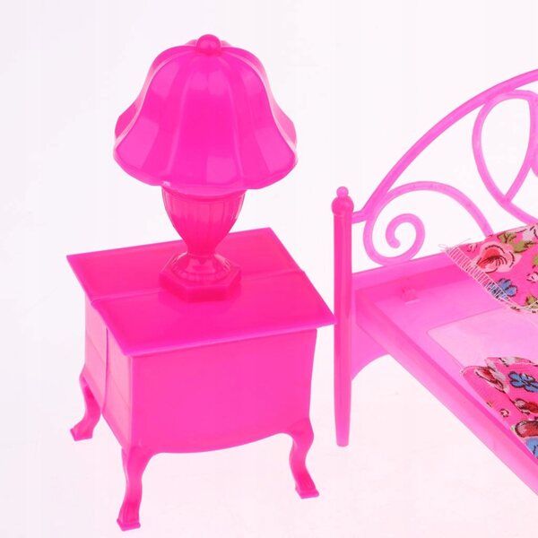 Miniatuur slaapkamermeubelset voor 1/6 houten poppenhuis