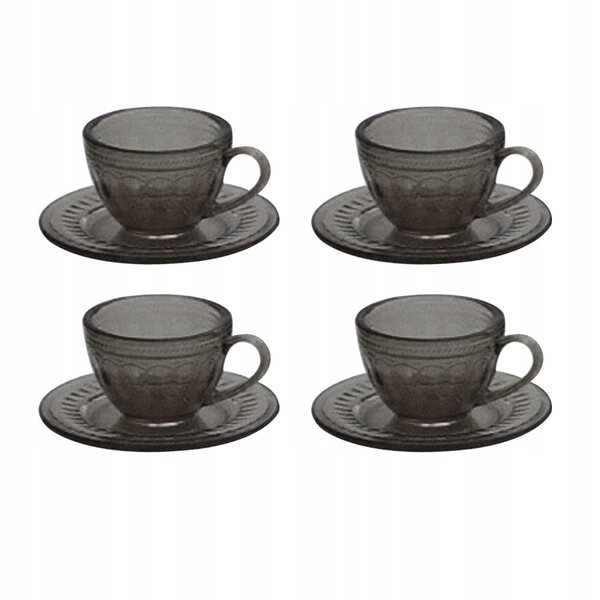 Set 4 Miniature Tazze da Tè per Casa delle Bambole in Resina di Qualità