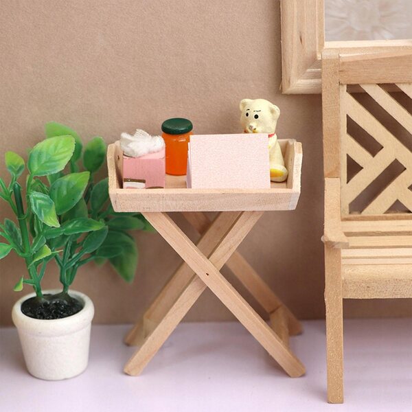 Wood Snack Desserts Rack 1:12 diy Dekoracja Doll House do zabawy w udawanie