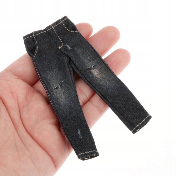Lässige und widerstandsfähige Jeanshose für 1/12 männliche Actionfiguren 6 Zoll
