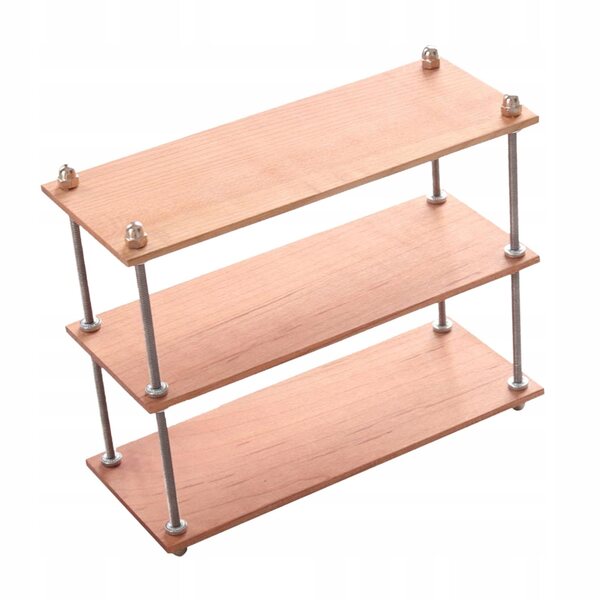 Miniatura Scaffale 3 Ripiani in Legno per Casa delle Bambole 1:6 Modello Decorativo
