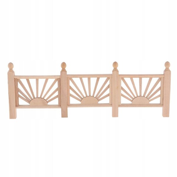 Mini-Barriere aus unlackiertem Holz für 1:12 Puppenhaus-Gartendekoration