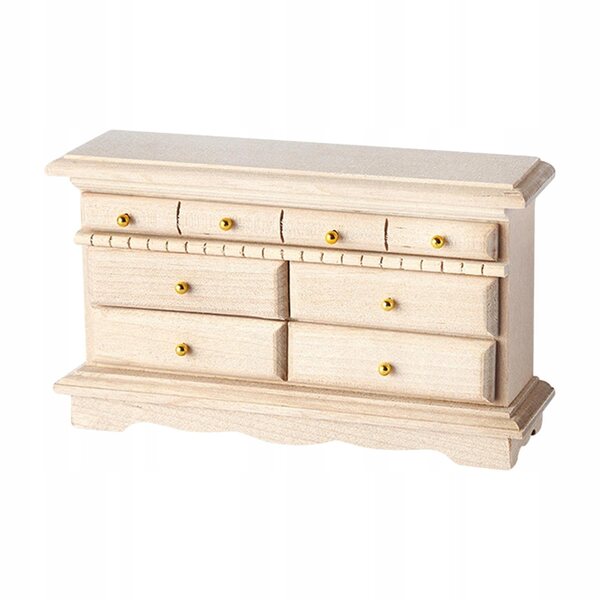 Miniatura credenza in legno per casa delle bambole scala 1:12 con cassetto estraibile