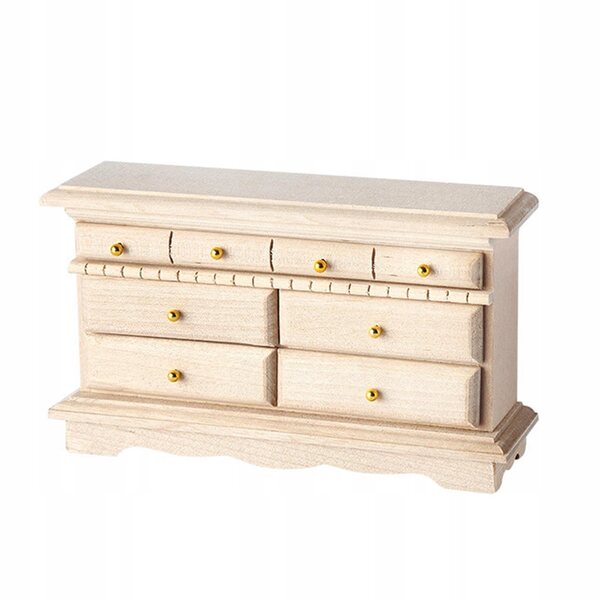 Miniatura credenza in legno per casa delle bambole scala 1:12 con cassetto estraibile