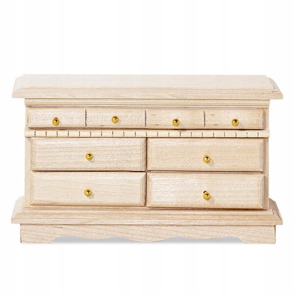 Miniatura credenza in legno per casa delle bambole scala 1:12 con cassetto estraibile