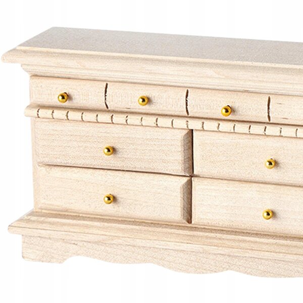 Miniatura credenza in legno per casa delle bambole scala 1:12 con cassetto estraibile