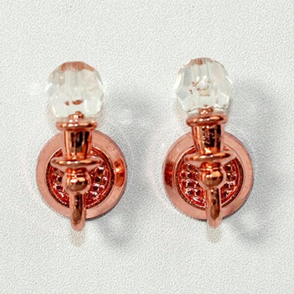 Lampada da parete rosa oro per casetta delle bambole 1:12 stile scandinavo