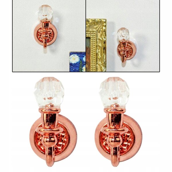 Lampada da parete rosa oro per casetta delle bambole 1:12 stile scandinavo