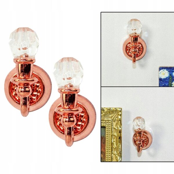 Lampada da parete rosa oro per casetta delle bambole 1:12 stile scandinavo